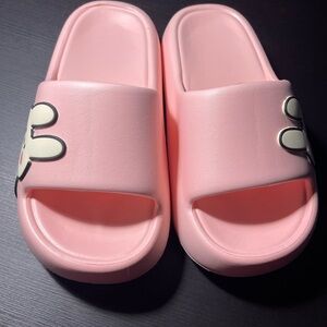 Pink Cute White Rabbit Slippers